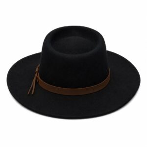 Classic Indiana Jones Hats Fedora Hat for Men & Women – Wide Brim with Leather band 100% Wool Pure Leather Band - Image 22