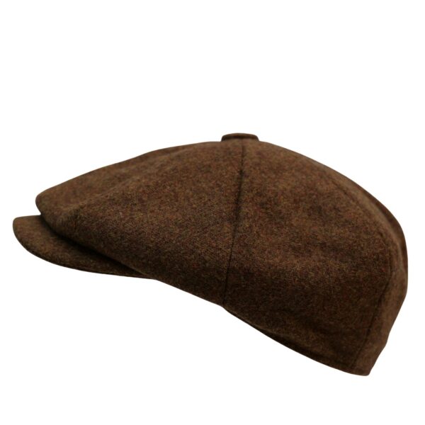 Classic Shelby Hat Orange Brown, Mens 8 Panel Razor Soft Baker Boy Hat PU Blinders Newsboy Flat Cap