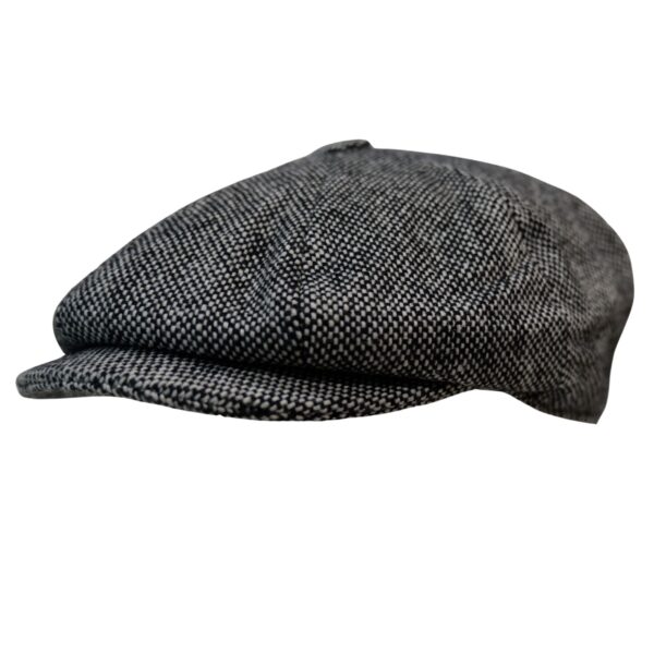 Classic Shelby’ Flat Cap Herringbone Vintage Style Baker Boy Cloth Hat Button Top