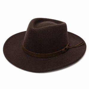 Classic Indiana Jones Hats Fedora Hat for Men & Women – Wide Brim with Leather band 100% Wool Pure Leather Band - Image 18