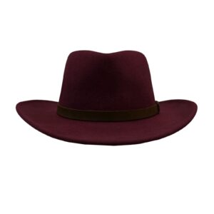 Classic Indiana Jones Hats Fedora Hat for Men & Women – Wide Brim with Leather band 100% Wool Pure Leather Band - Image 21