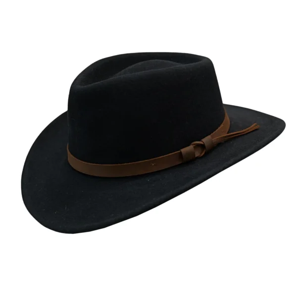 Indiana Jones Hats Fedora Hat for Men & Women – Wide Brim with Leather band 100% Wool Pure Leather Band