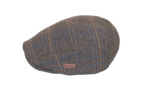 Premium Men’s 100% Pure Wool Brown Flat hat Peak Adjustable Classic Material: 100% Wool - Image 5