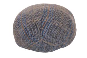 Premium Men’s 100% Pure Wool Brown Flat hat Peak Adjustable Classic Material: 100% Wool - Image 6