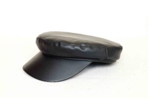 Black Captain Cap for Women – Traditional Captain’s hat with Waterproof – Silky Sailor Cap – Peaked Cap with Cord, Short Visor and Black Buttons Black - Image 5
