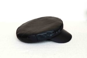 Black Captain Cap for Women – Traditional Captain’s hat with Waterproof – Silky Sailor Cap – Peaked Cap with Cord, Short Visor and Black Buttons Black - Image 8