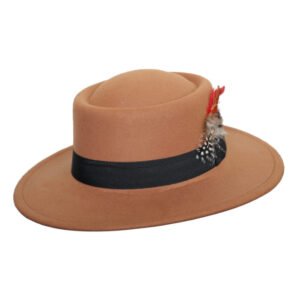Unisex Fedora Style Boater Hat for Men Women Wide Brim Top Hat Panama Fedora Hats Wide Edge Flat - Image 5