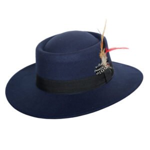 Unisex Fedora Style Boater Hat for Men Women Wide Brim Top Hat Panama Fedora Hats Wide Edge Flat - Image 3