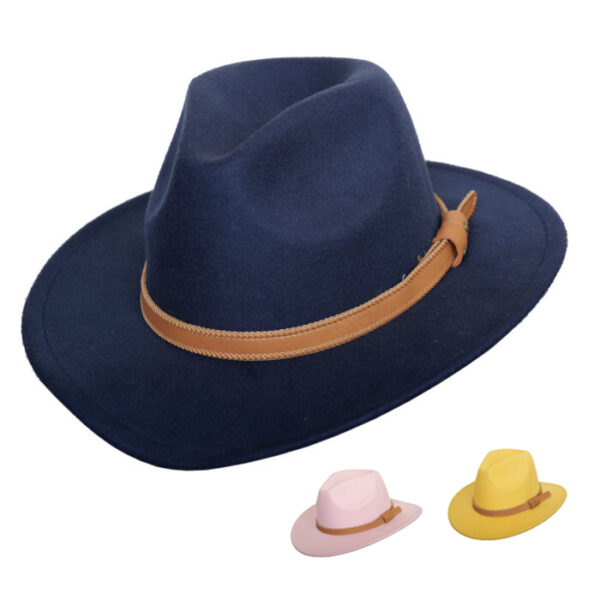 Classic Hat leather belt Design Hat with Wide Brim and Lether band – Western Style Cowboy Hat for Parties