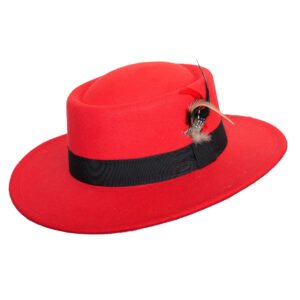 Unisex Fedora Style Boater Hat for Men Women Wide Brim Top Hat Panama Fedora Hats Wide Edge Flat - Image 4