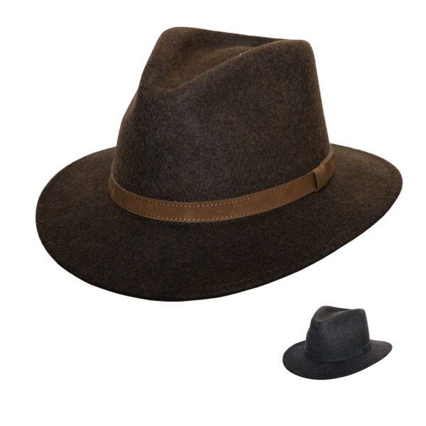 Unisex Pure 100% Wool Hat – Wide Brim Wool Felt Fedora – Cowboy Country Style, Wool Classic Wide Brim Fedora Hat Felt Panama Fedora Hats