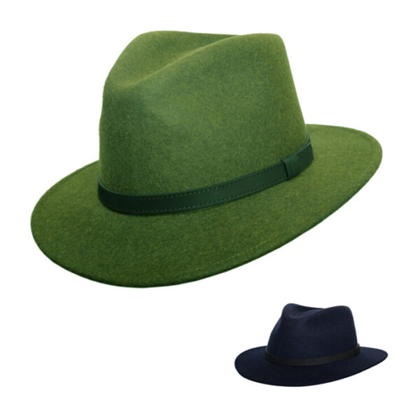 Pure 100% Wool Hat – Wide Brim Wool Felt Fedora – Cowboy Country Style, Wool Classic Wide Brim Fedora Hat Felt Panama