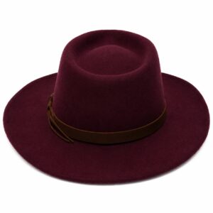 Classic Indiana Jones Hats Fedora Hat for Men & Women – Wide Brim with Leather band 100% Wool Pure Leather Band - Image 28