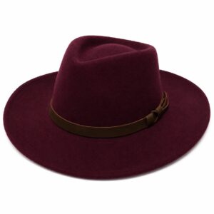 Classic Indiana Jones Hats Fedora Hat for Men & Women – Wide Brim with Leather band 100% Wool Pure Leather Band - Image 29