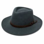 Wide Brim Indiana Jones Hats Fedora Hat for Men & Women – Wide Brim with Leather band 100% Wool Pure Leather Band
