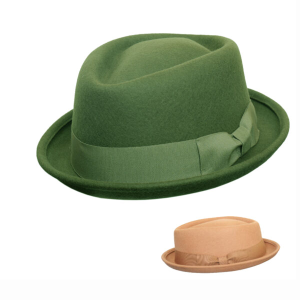 Porkpie Dimond Shape Style Hat Elegant Winter Bowler Hat Short Brim Jazz Cap Vintage Style Gentleman Jazz Hat Warm Autumn Winter Hat Homburg Party Hat for Travel