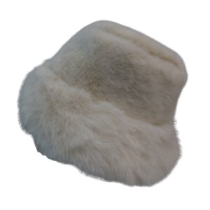 Trendy Fuax Slick Winter Fuzzy Bucket Hat Winter Bucket Hat, Unisex Warm Fleece Lined Bucket Rain Hats - Image 16