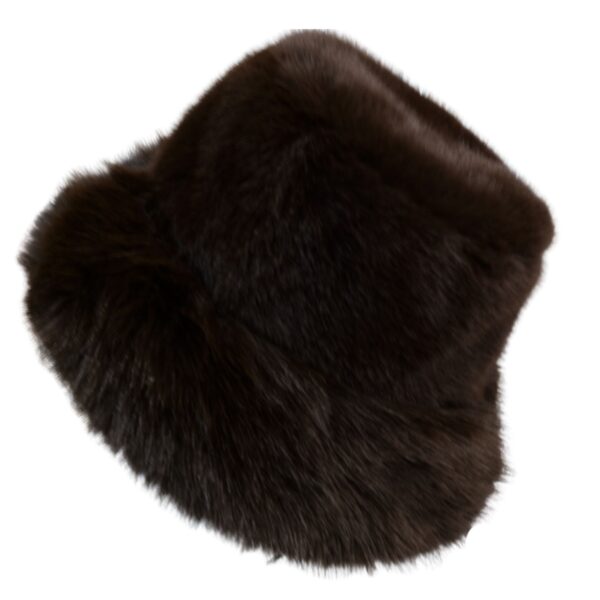 Trendy Fuax Slick Winter Fuzzy Bucket Hat Winter Bucket Hat, Unisex Warm Fleece Lined Bucket Rain Hats