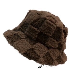 Winter Bucket Hat Winter Hat, Unisex Warm Fleece Lined Bucket, Women Faux winter hat - Image 3