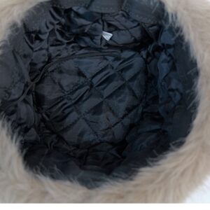 Trendy Fuax Slick Winter Fuzzy Bucket Hat Winter Bucket Hat, Unisex Warm Fleece Lined Bucket Rain Hats - Image 23