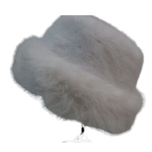 Trendy Fuax Slick Winter Fuzzy Bucket Hat Winter Bucket Hat, Unisex Warm Fleece Lined Bucket Rain Hats - Image 24