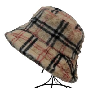 Winter Basket Stye Bucket Hat Winter Bucket Hat, Unisex Warm Fleece Lined Bucket - Image 5