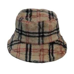 Winter Basket Stye Bucket Hat Winter Bucket Hat, Unisex Warm Fleece Lined Bucket - Image 3