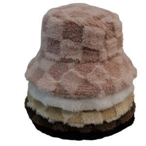 Winter Bucket Hat Winter Hat, Unisex Warm Fleece Lined Bucket, Women Faux winter hat - Image 19