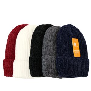 Men’s Plain Slick winter Cap Unisex Beanie Skull Cap  Baggy Hip-Hop Winter Hat - Image 3