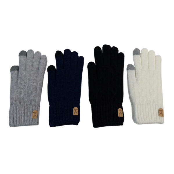 Plain Color Unisex’s Winter Gloves – Men’s Women Fleece Lined, Soft, Warm Thermal, Winter Warm Thick Fluffy inside Gloves – Daily Driving, Running, Daily work, Cycling Gloves