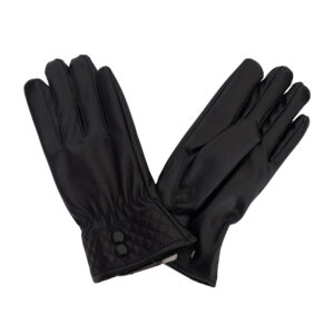 Black Women’s Winter Gloves -Leather Style, Soft, Warm Thermal, Water Proof Winter Warm Thick Fluffy inside Gloves – Daily Driving, Running, Cycling Gloves