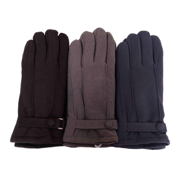 High Quality Fabric Design Gloves attached buckle Style Touch Screen , Soft, Warm Thermal, Water Proof Winter Warm Thick Fluffy inside Gloves – Daily Driving, Running, Cycling Gloves
