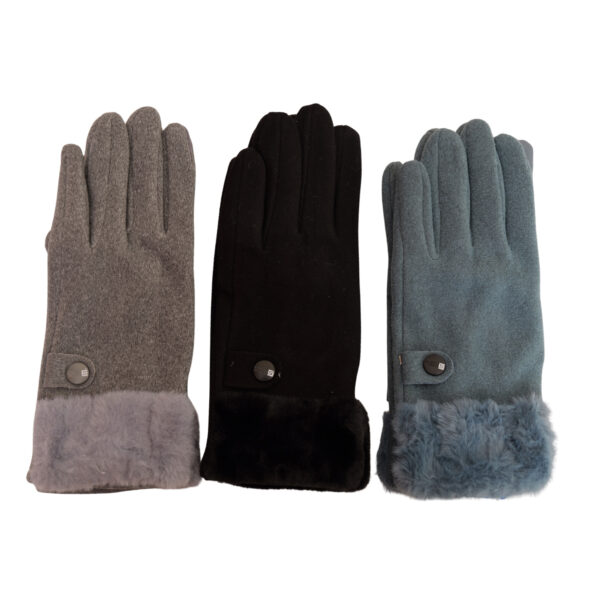 Women Winter Gloves – Multi Colors Plain with Button Touch Screen , Soft, Warm Thermal, Water Proof Top Winter Warm Thick Fluffy inside Gloves – Daily Driving, Running, Cycling Gloves