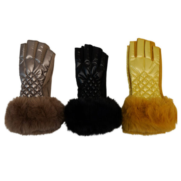 Fingerless Gloves – Stylish Waterproof Woo Design 3 Color Touch Screen Fingerless , Soft, Warm Thermal, Water Proof Top Winter Warm Thick Fluffy inside Gloves – Daily Driving, Running, Cycling Gloves