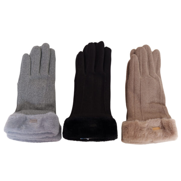 Women Gloves – 3 Colors with Tag Fashion Fux Form Touch Screen , Soft, Warm Thermal, Water Proof Top Winter Warm Thick Fluffy inside Gloves – Daily Driving, Running, Cycling Gloves