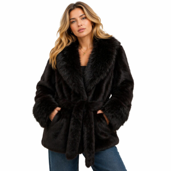 Premium Faux Fur Jacket Women Ultra Soft Luxury Winter Coat Elegant Fit