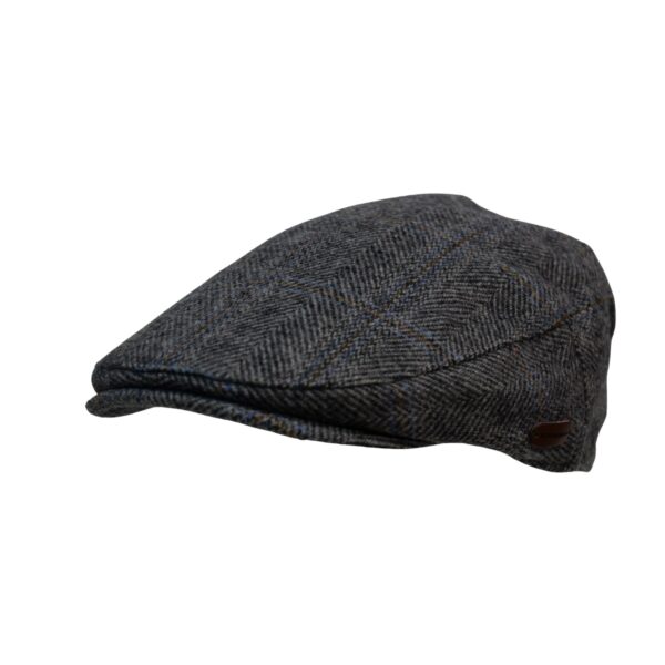 100% Wool Grey Line Flat Hat Adjustable Cap Premium Lining Designed with a smooth Satin Lining Flat Hat, For all Season