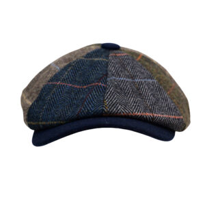 Tommy Shelby Herringbone Patch Baker Boy Caps for Men Patch- 100% Wool Check Parten Cap in Plaid Pattern Style Tweed Flat Grand Wool Cap - Image 2