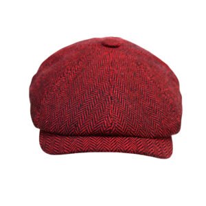 Tommy Shelby Baker Boy Caps for Men Herringbone- 100% Wool Check Parten Cap in Plaid Pattern Style Tweed Flat Grand Wool Cap - Image 4