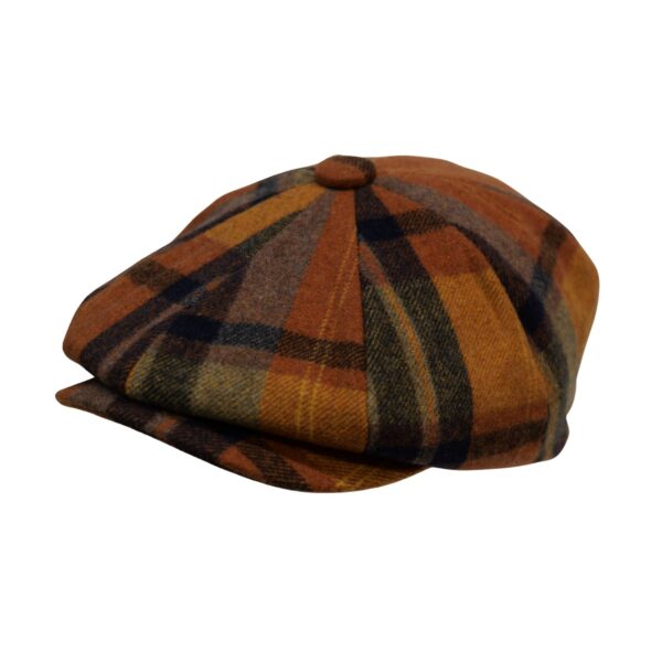 Tommy Shelby Baker Boy Caps for Men- 100% Wool Check Parten Cap in Plaid Pattern Style Tweed Grand Wool Cap