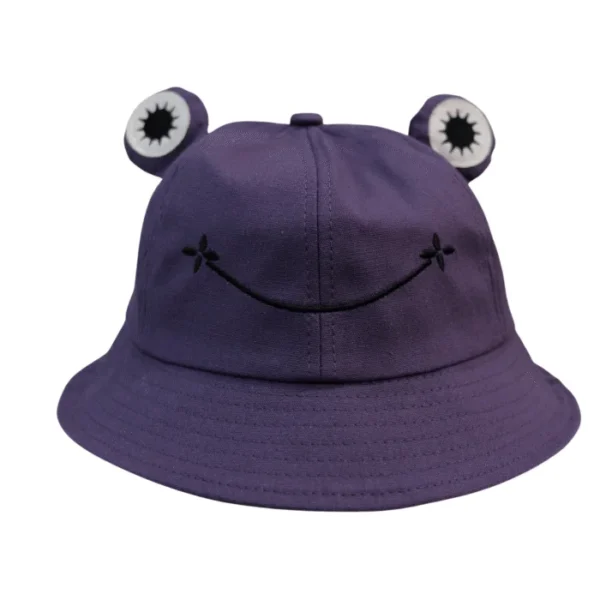 Summer Sun Stylish Bucket Hat for Women, Frog Outdoor Hat , Rope inside to Adjust sizes  for Fishing Hiking Beach Sports