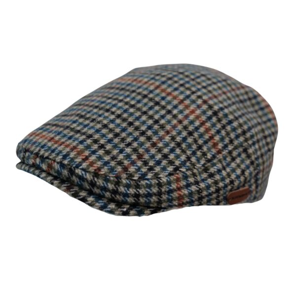 Flat Hat Mens Tweed Check Style Flat Cap Newsboy Cap – Adjustable Wool Fashion Newsboy Irish Hat,