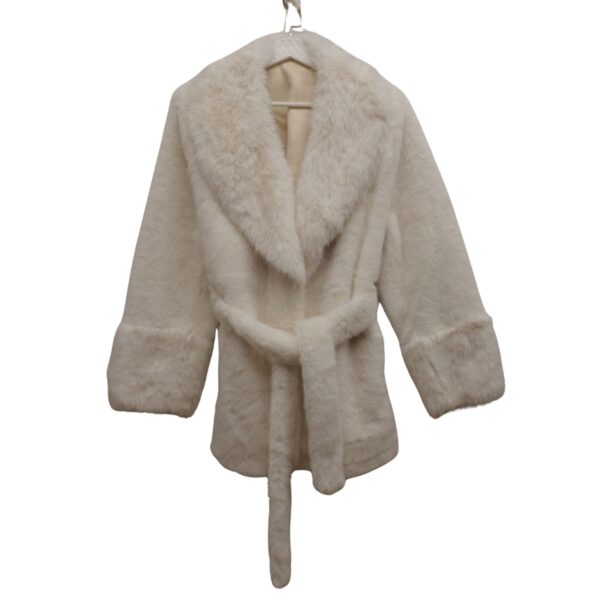 Women’s Medium Long Faux Fur Jacket Faux Fur Jacket Women Fluffy Cropped Coat Winter Streetwear Trend