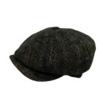 Shelby Baker Boy Hat for Men- 100% Wool Newsboy Cap in Plaid Pattern Style Tweed Flat Big Grand Wool Cap for Any Occasion and Season