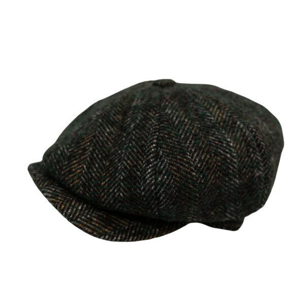 Shelby Baker Boy Hat for Men- 100% Wool Newsboy Cap in Plaid Pattern Style Tweed Flat Big Grand Wool Cap for Any Occasion and Season