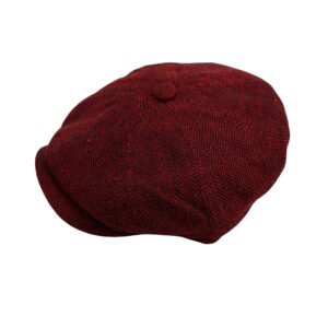 Tommy Shelby Baker Boy Caps for Men Herringbone- 100% Wool Check Parten Cap in Plaid Pattern Style Tweed Flat Grand Wool Cap - Image 6
