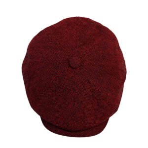 Tommy Shelby Baker Boy Caps for Men Herringbone- 100% Wool Check Parten Cap in Plaid Pattern Style Tweed Flat Grand Wool Cap - Image 7