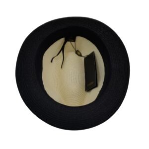 Paper Foldable Straw  C-Crown Trilby HAT Unisex Summar Brim  with Feather Straw Beach Sun Hat Summer Travel Wide Brim ,Adjust Rope inisde Outdoor , Summer Travels - Image 22