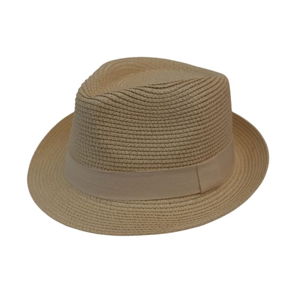 Trilby Straw Beach Sun Hat Summer Travel Wide Brim Unisex Brim Straw Foldable, Outdoor ,Rope Adjust Summer Travels