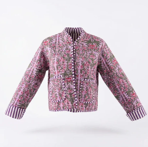 Notting Hill Lightweight, Soft Lavender Meadow Quilted Jacket